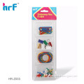 Colorful Stationery Clip set with mini Rubber Band